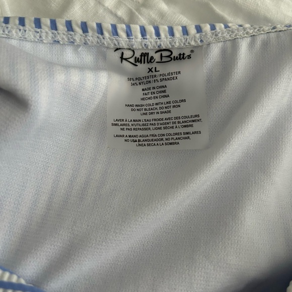 Ruffle Butts Women's Seersucker Peplum Tankini Set XL - Picture 7 of 8